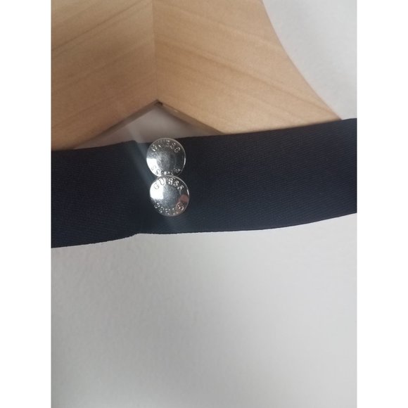 Guess Women's Sz. 10 Navy & White Striped Knit Bandage Knee Length Dress - Picture 8 of 11